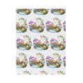 Fantasy Mushroom Fairy Velveteen Plush Blanket — Cute Woodland Nursery Throw