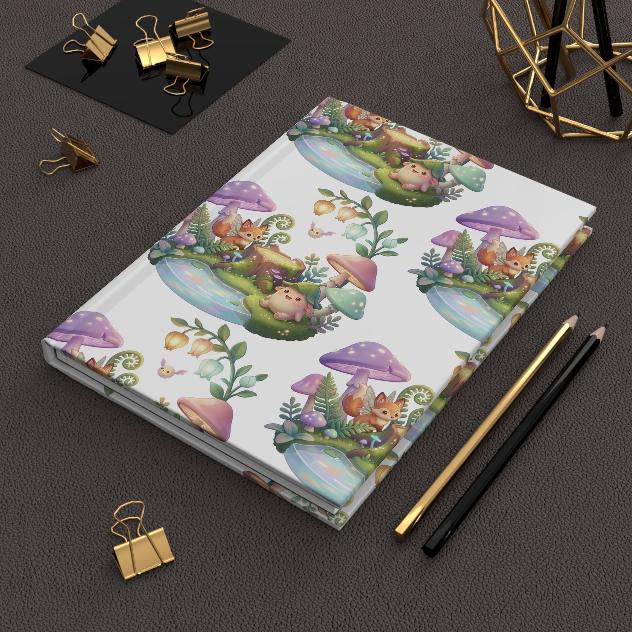 Hardcover Journal — Cute Fantasy Mushroom Forest Notebook for Kids & Journaling