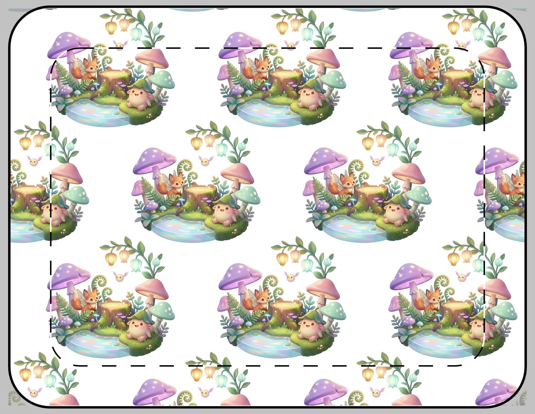 Whimsical Mushroom Garden Laptop Sleeve — Protective Floral Tech Case