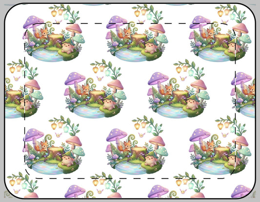 Whimsical Mushroom Garden Laptop Sleeve — Protective Floral Tech Case