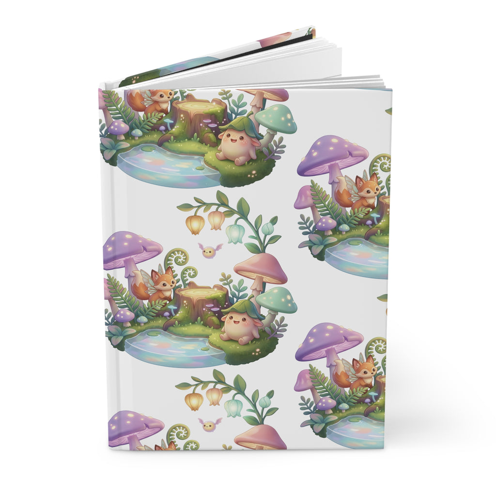 Hardcover Journal — Cute Fantasy Mushroom Forest Notebook for Kids & Journaling