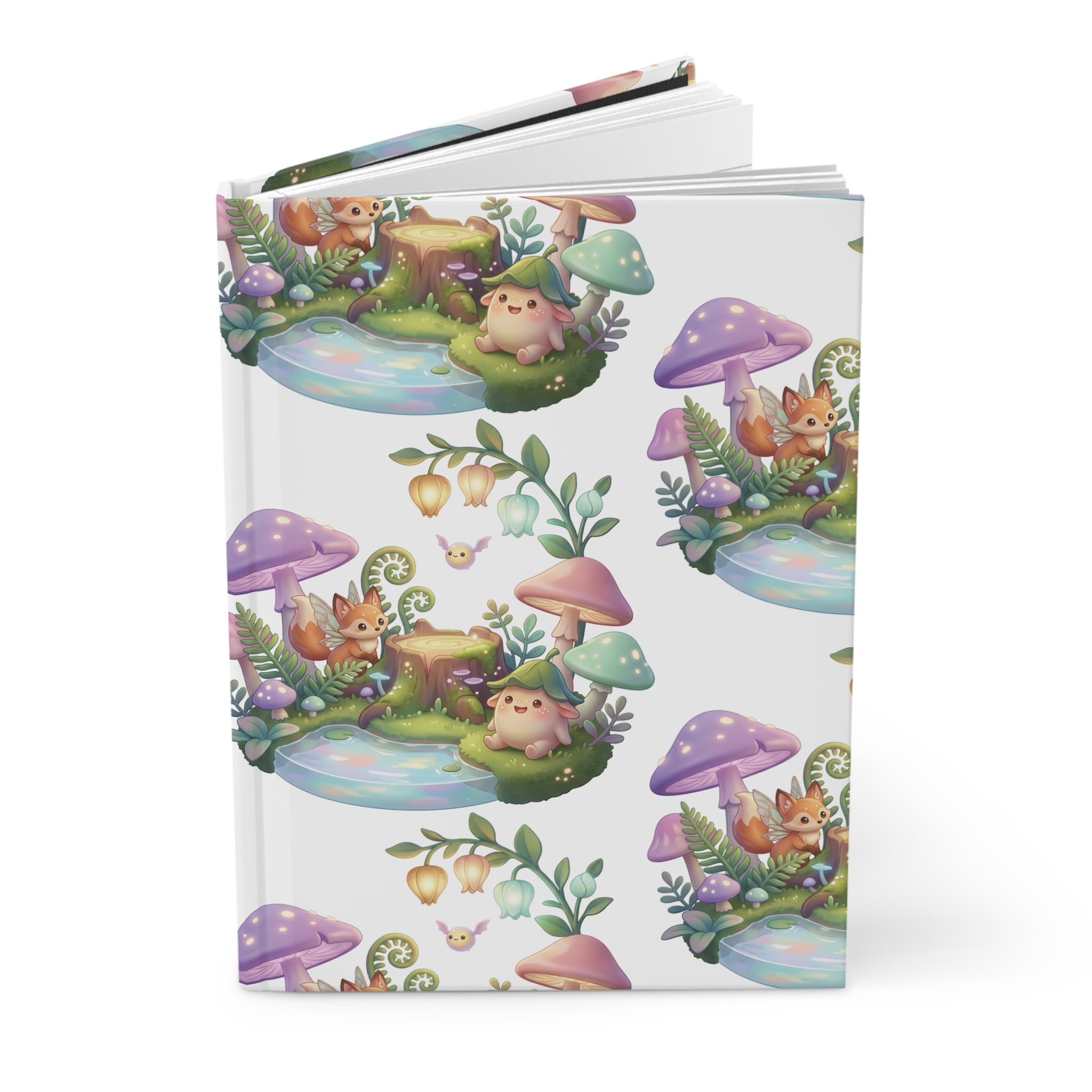 Hardcover Journal — Cute Fantasy Mushroom Forest Notebook for Kids & Journaling