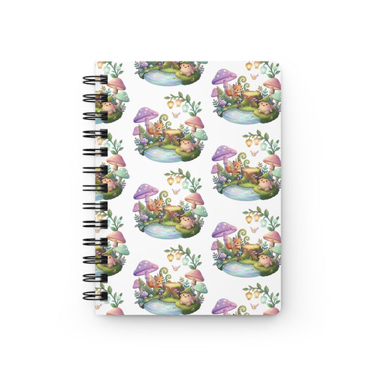 Fairy Garden Spiral Journal — Mushroom Pond Notebook for Kids & Dreamers