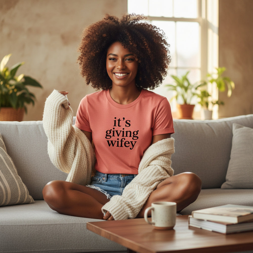 It’s Giving Wifey Comfort Colors Tee – Bride to Be or Wedding Gift Shirt