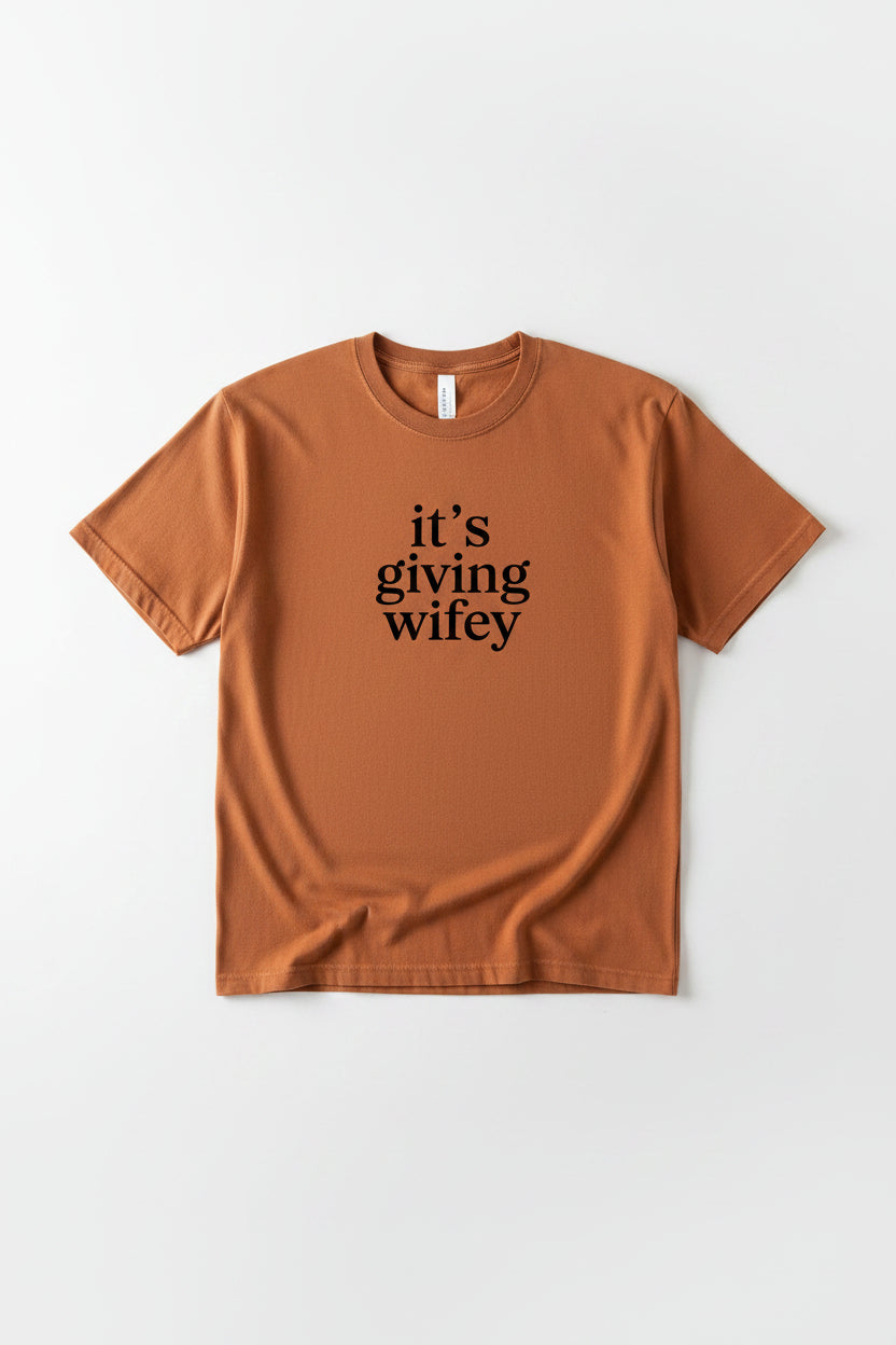 It’s Giving Wifey Comfort Colors Tee – Bride to Be or Wedding Gift Shirt