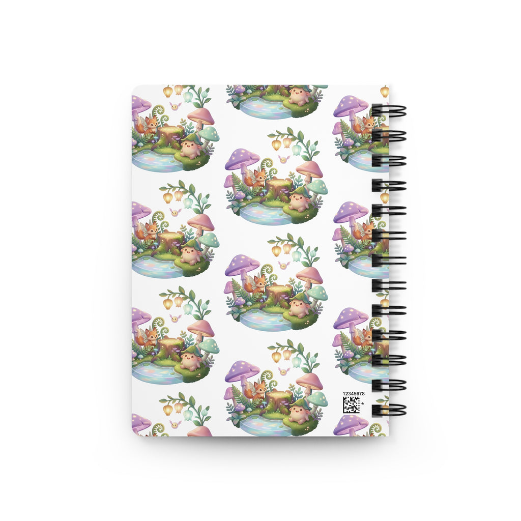 Fairy Garden Spiral Journal — Mushroom Pond Notebook for Kids & Dreamers