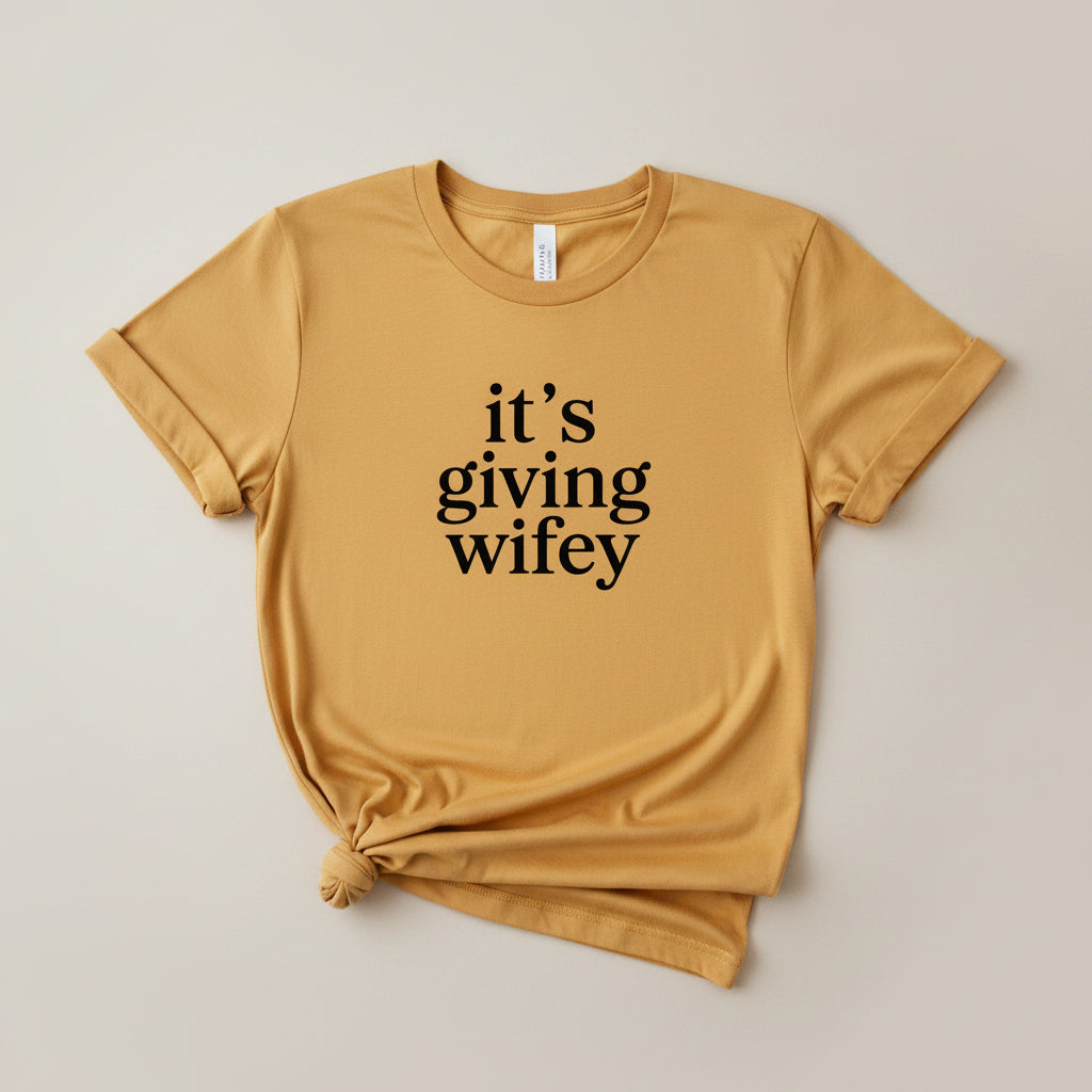 It’s Giving Wifey Comfort Colors Tee – Bride to Be or Wedding Gift Shirt