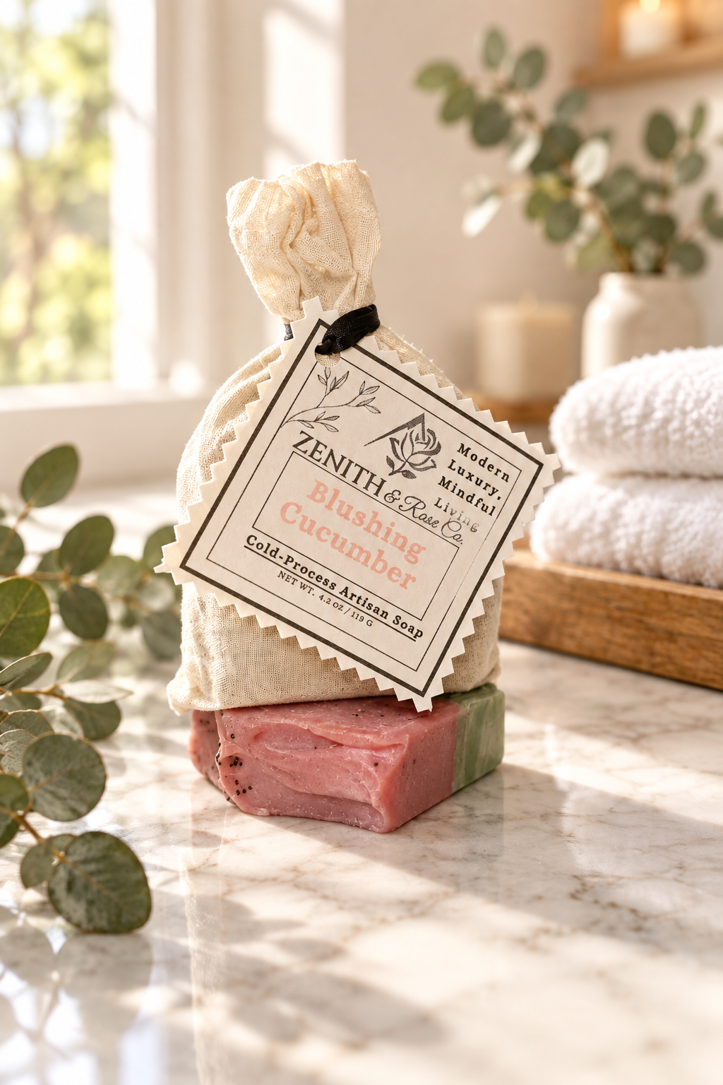 Blushing Cucumber Artisan Soap Bar